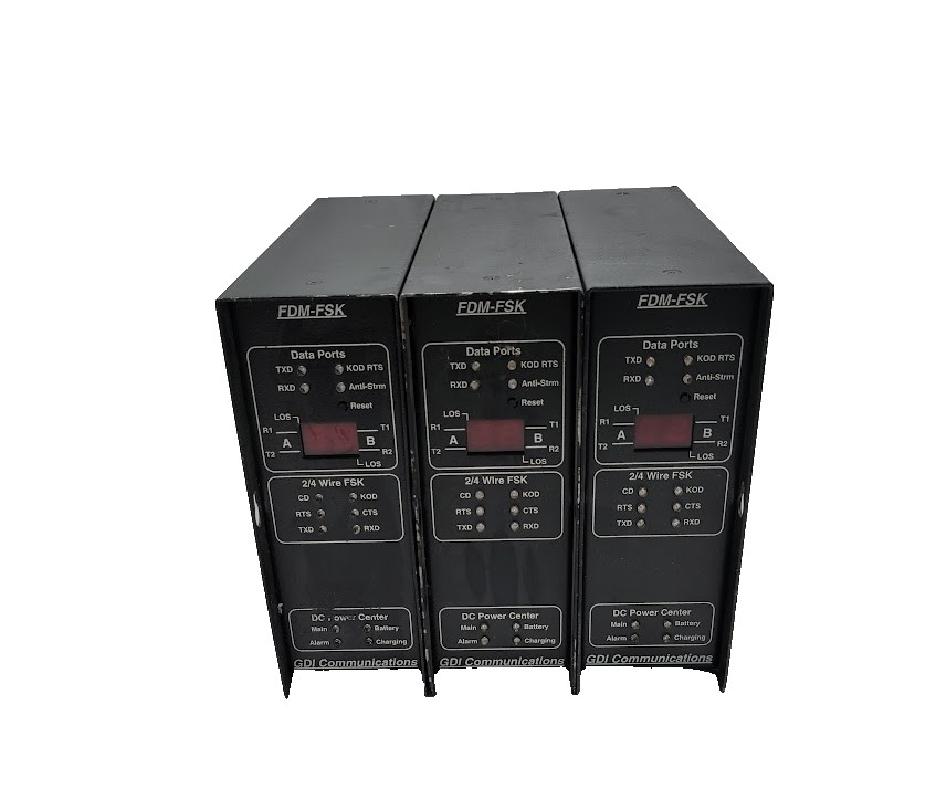 LOT OF 3 GDI Communications FDM-FSK Fiber Optic Modem