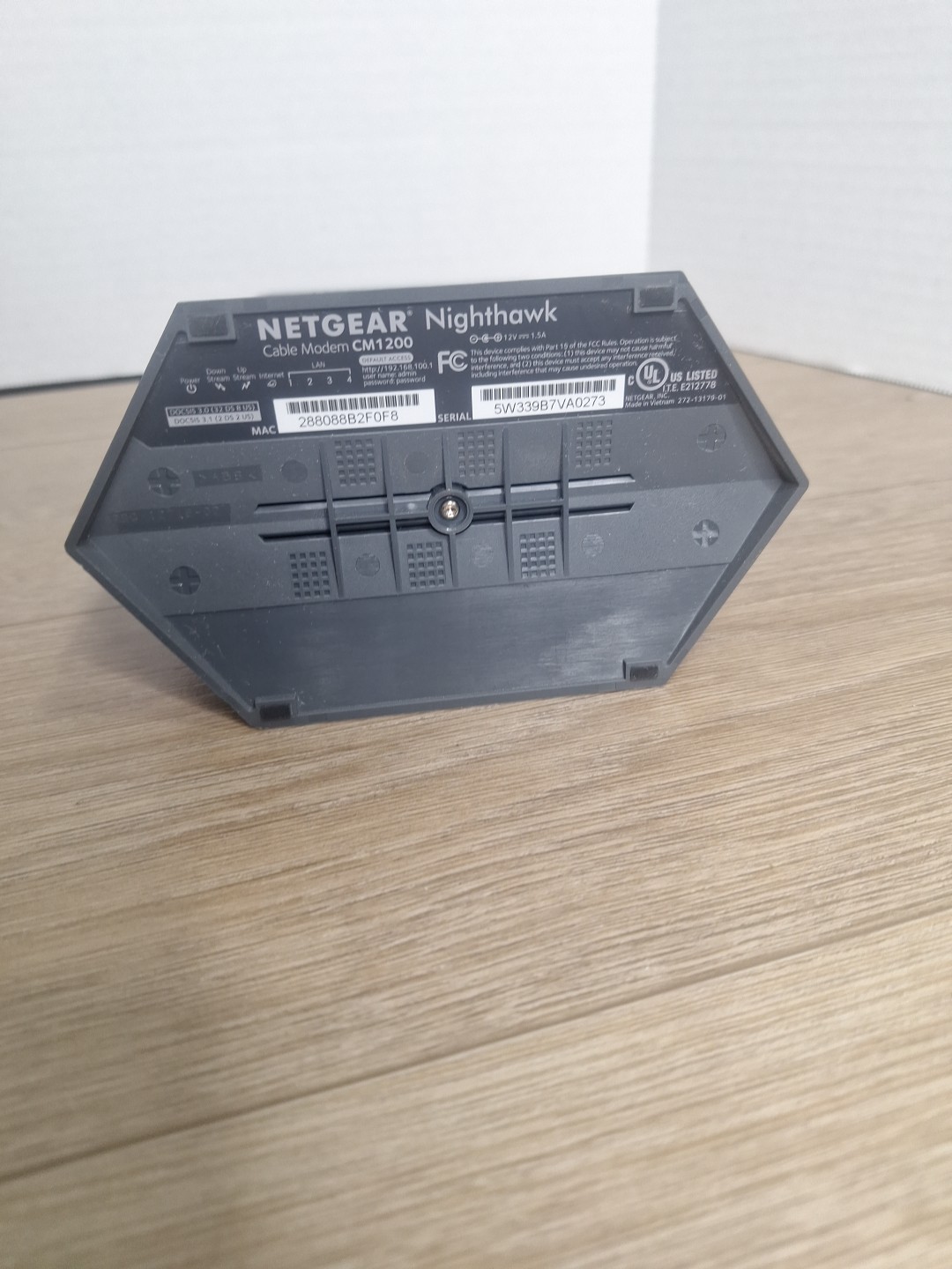 NETGEAR Nighthawk CM1200 DOCSIS 3.1 Cable Modem with OEM Power Cable