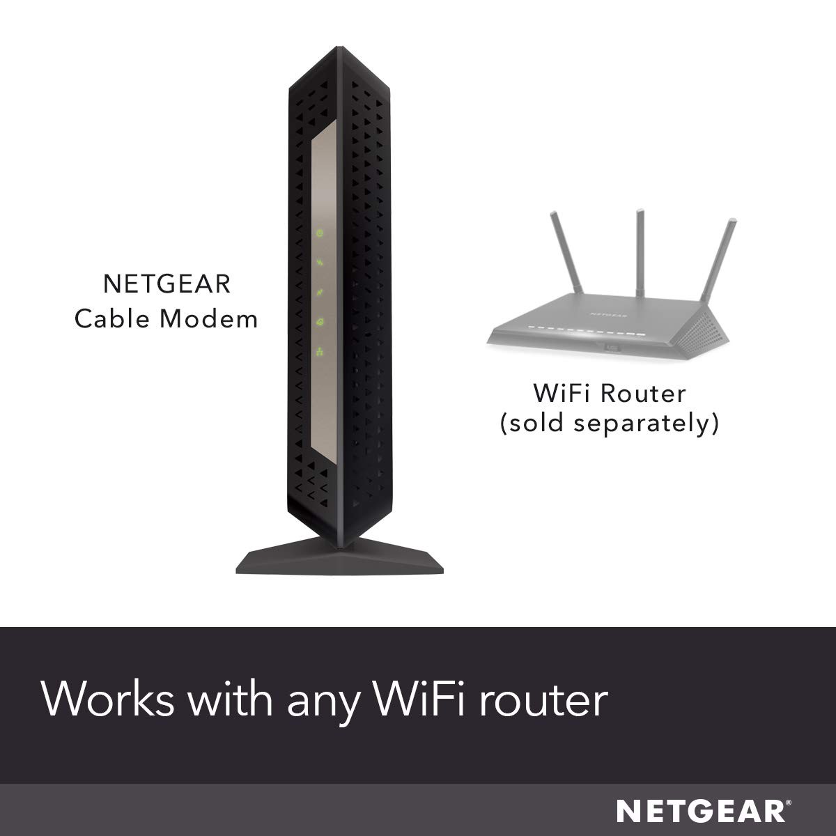NETGEAR Cable Modem DOCSIS 3.1 (CM1000) Gigabit 32×8, 3.1, Black
