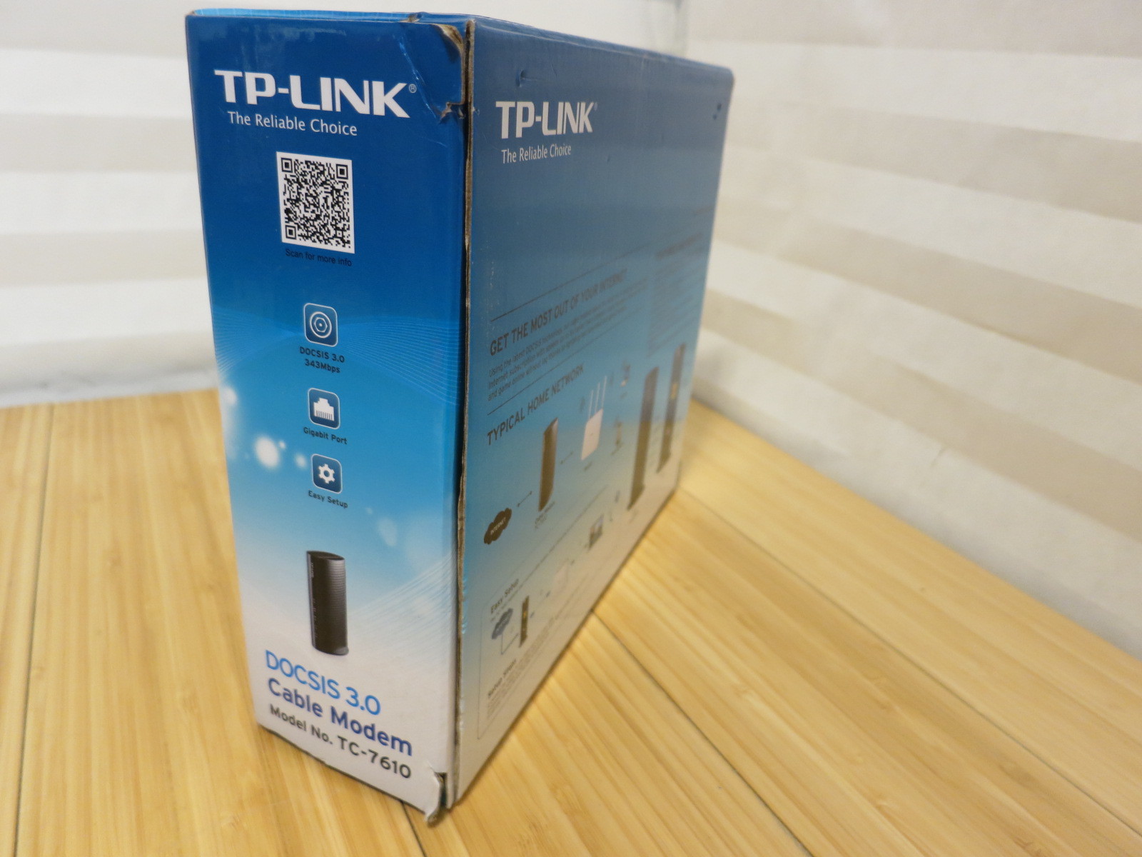 TP-Link DOCSIS 3.0 Cable Modem Black TC7610 TC-7610 343 Mbps Xfinity Cox