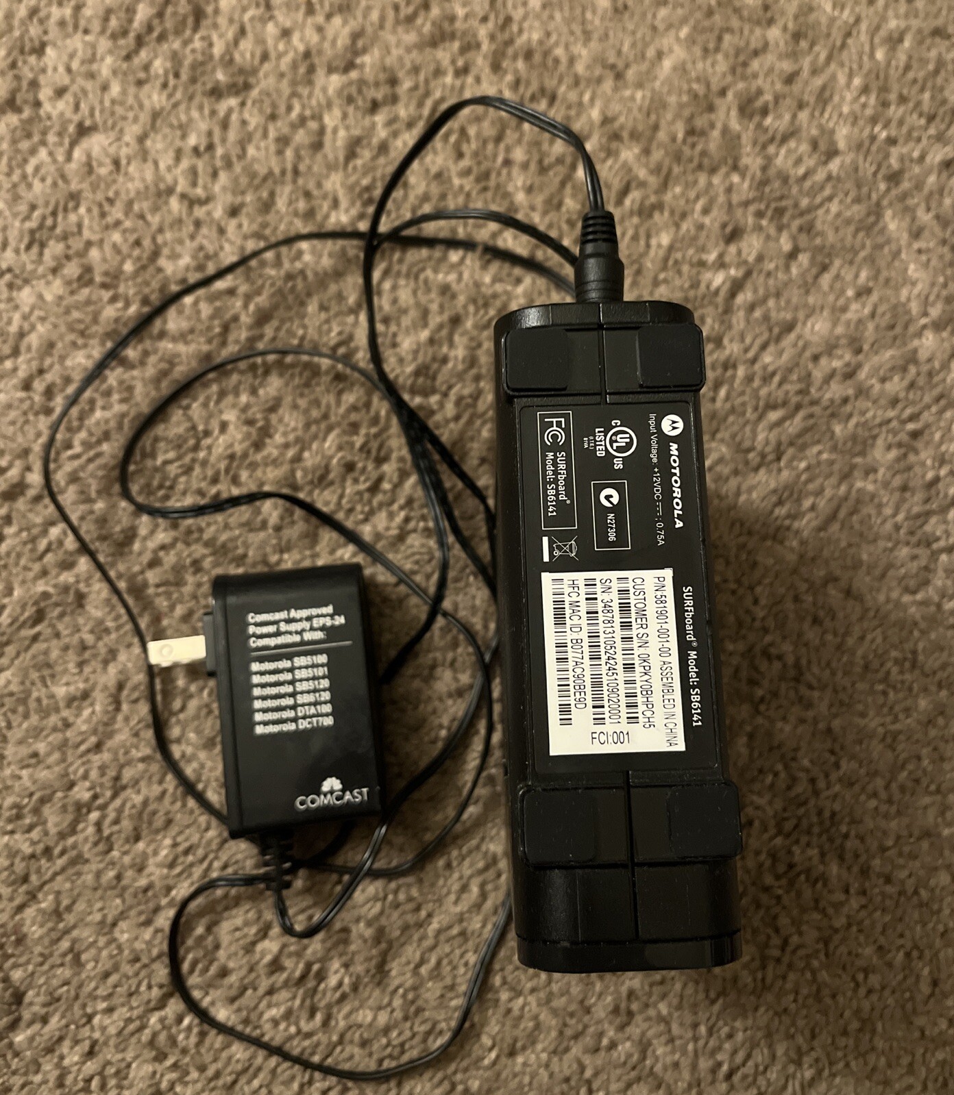 Motorola SURFboard (SB6141) 300 Mbps Modem – Spectrum