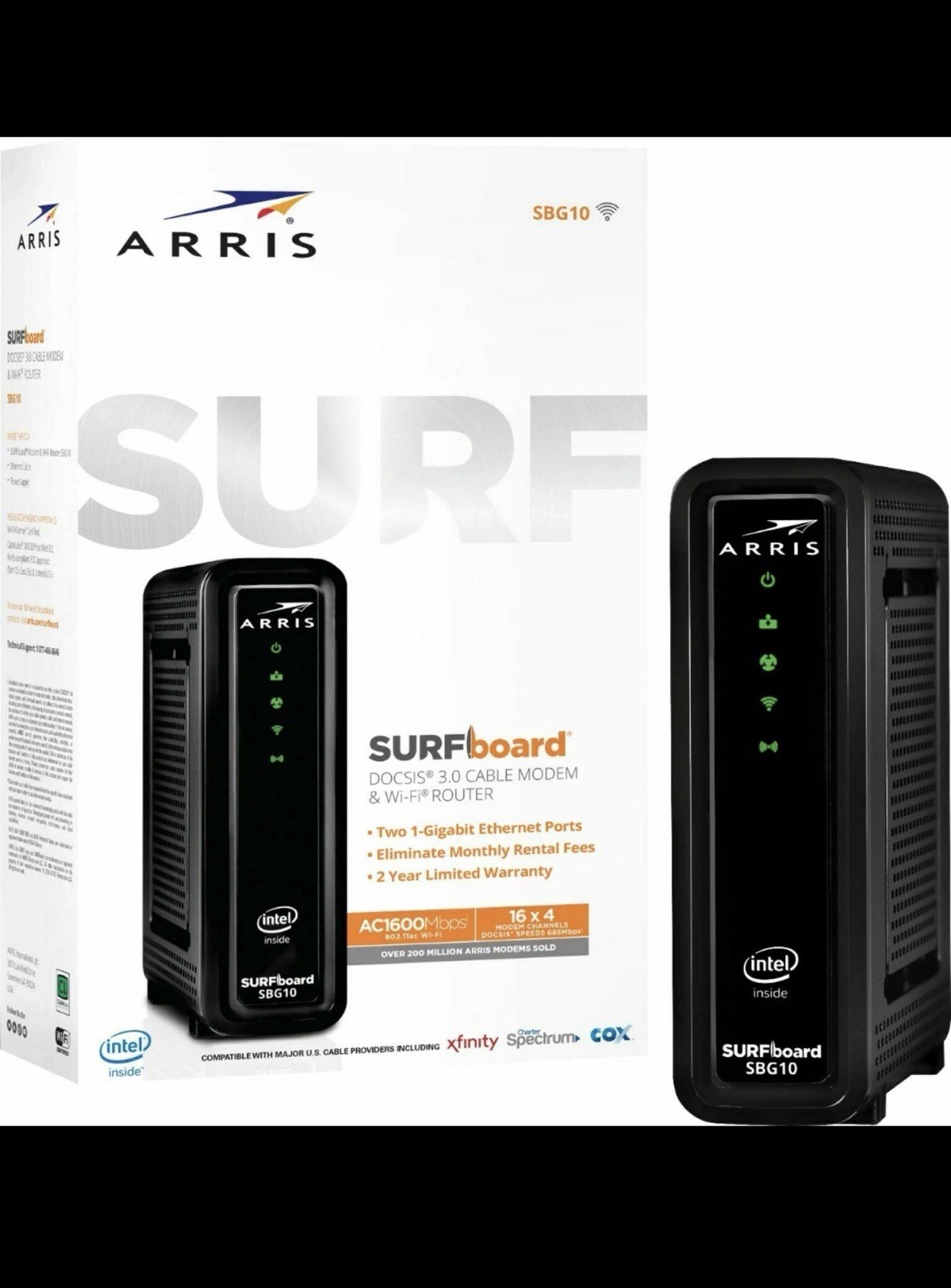 ARRIS SBG10 SURFboard AC1600 Dual-Band Cable Modem Router