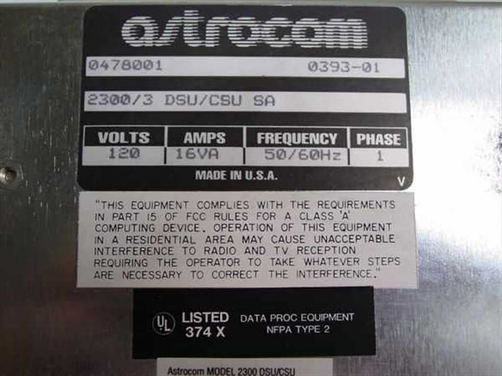 Astrocom Digital Data Service Unit 2300/3 DSU/CSU SA