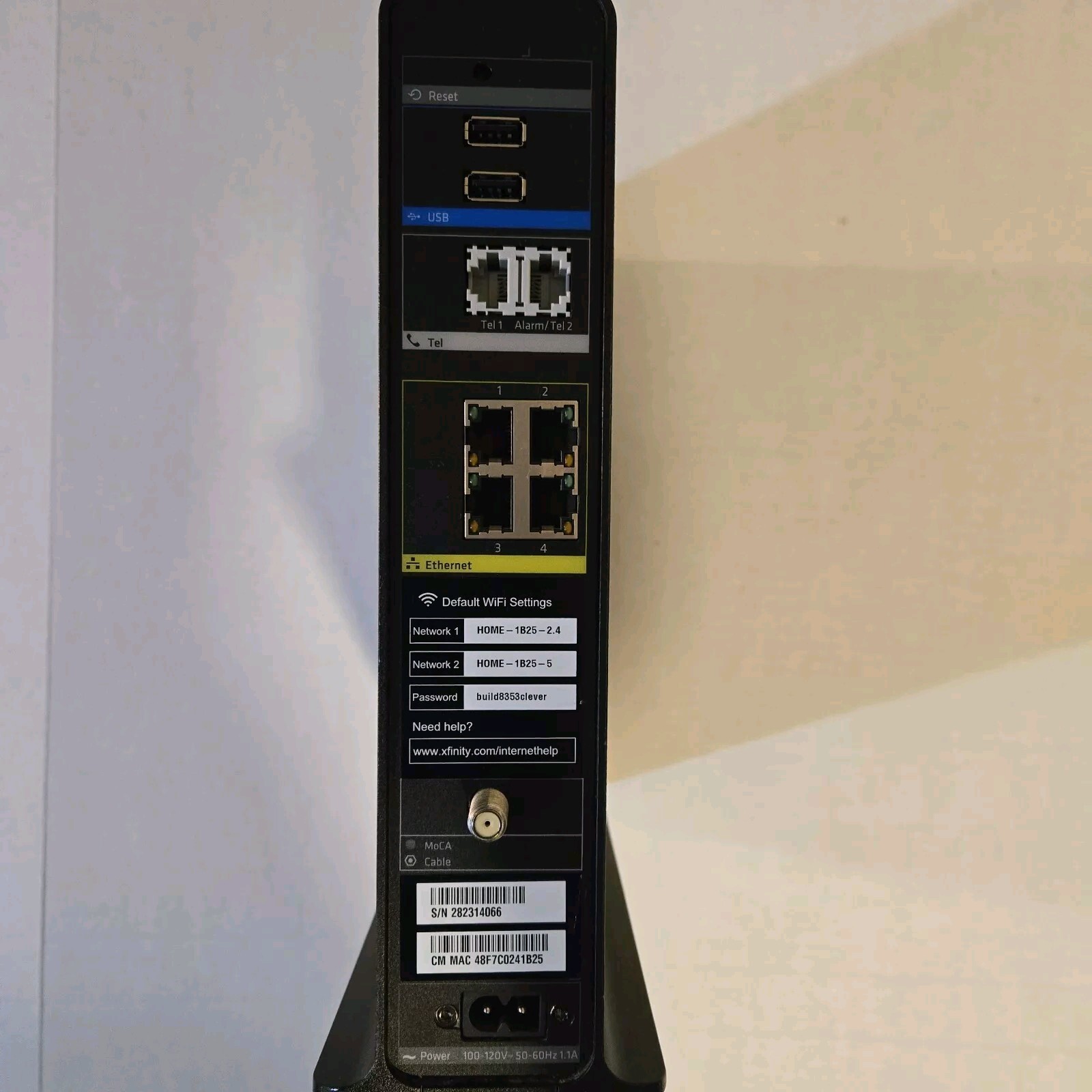 Xfinity Cisco DOCSIS 3.0 Ethernet Modem Router Model DPC39411 Tested, WYSIWYG