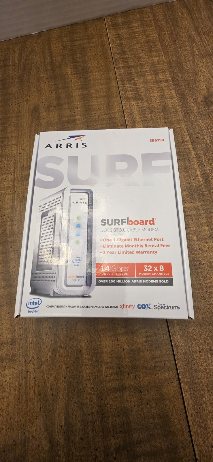 ARRIS SURFboard DOCSIS 3.0 Cable Modem – SB6190 Xfinity Cox Charter Spectrum