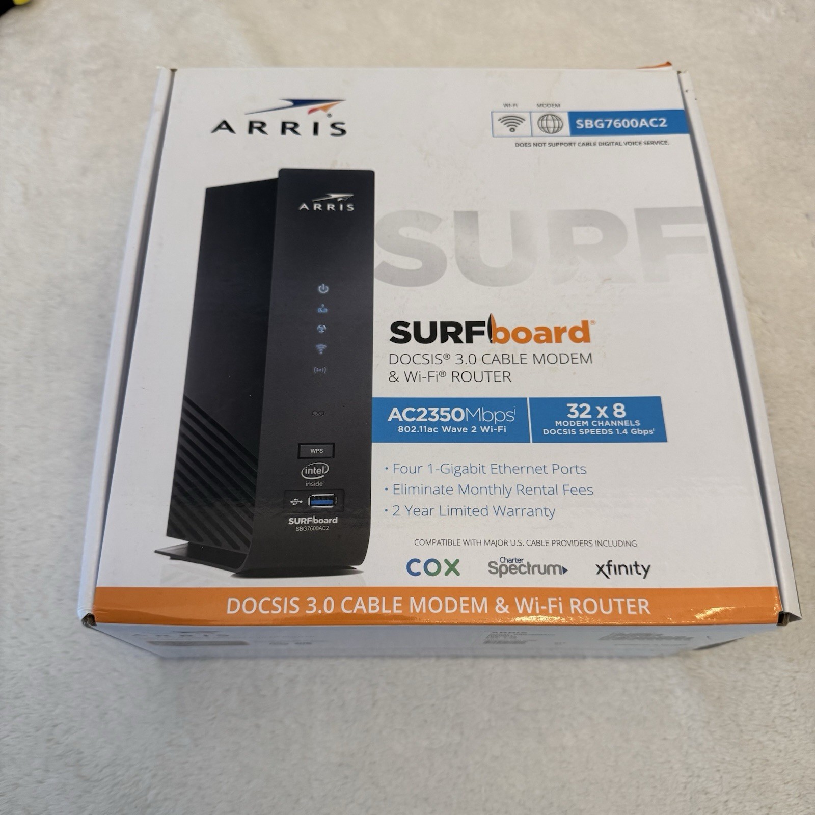 ARRIS AC2350 SURFboard Dual-band DOCSIS 3.0 Cable Modem – Black