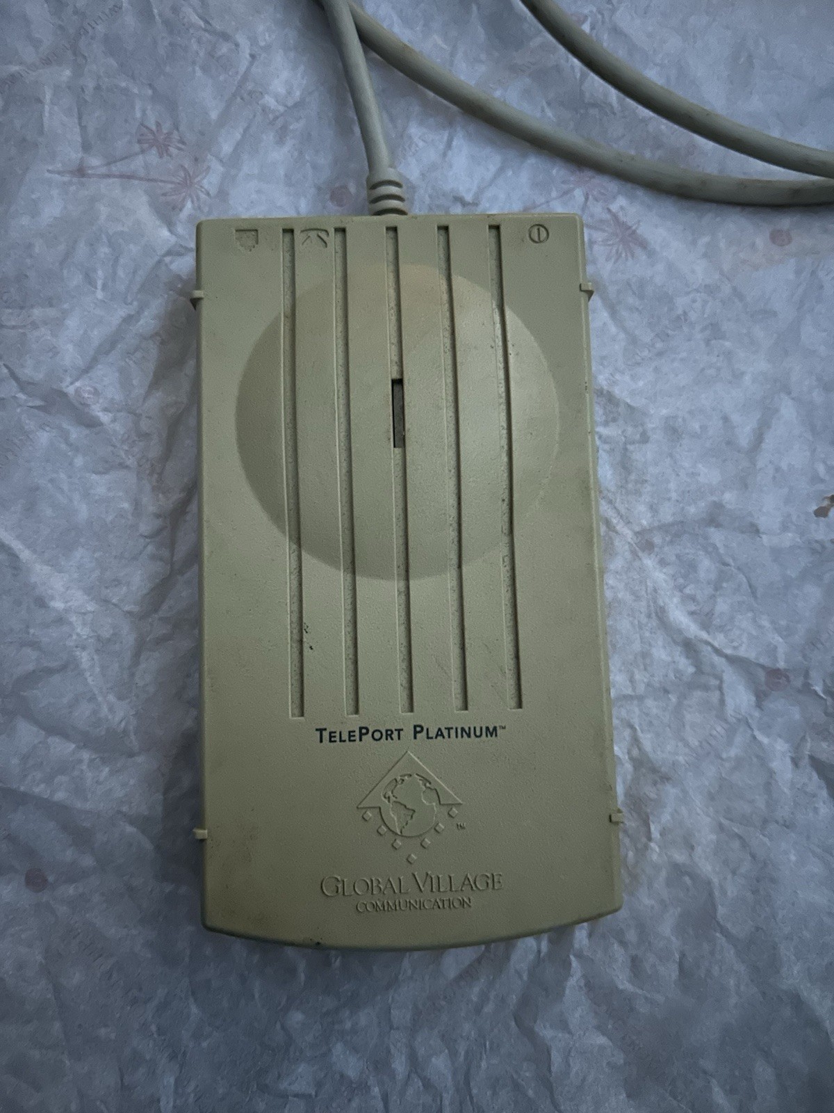 Global Village PL510P TelePort Gold II Modem for Performa Macintosh + adapter
