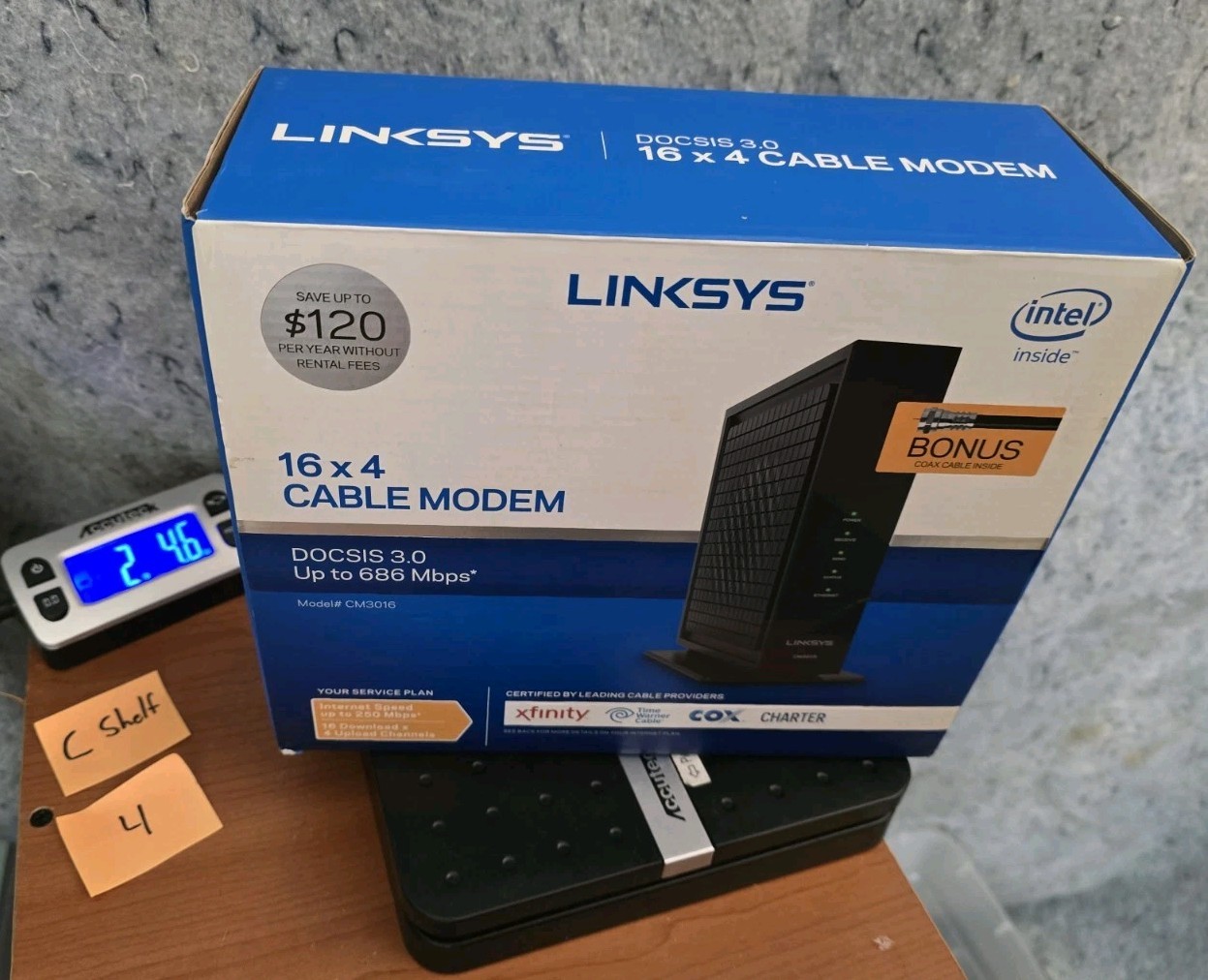 Linksys DOCSIS 3 16×4 Cable Modem (CM3016) Xfinity Spectrum New Open Box