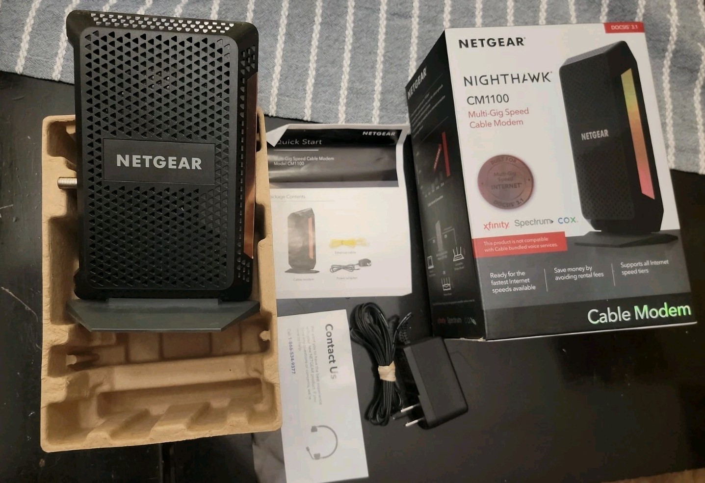Netgear Nighthawk CM1100 DOCSIS 3.1 Multi-Gig Cable Modem XFINITY SPECTRUM COX