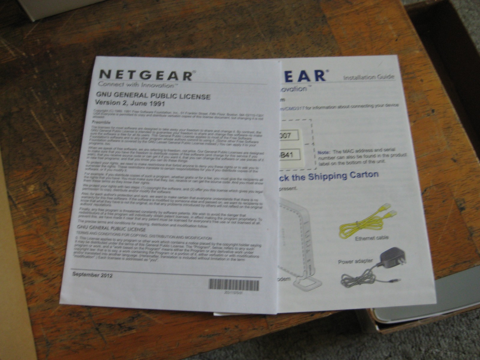 NETGEAR High Speed Cable Modem CMD31T