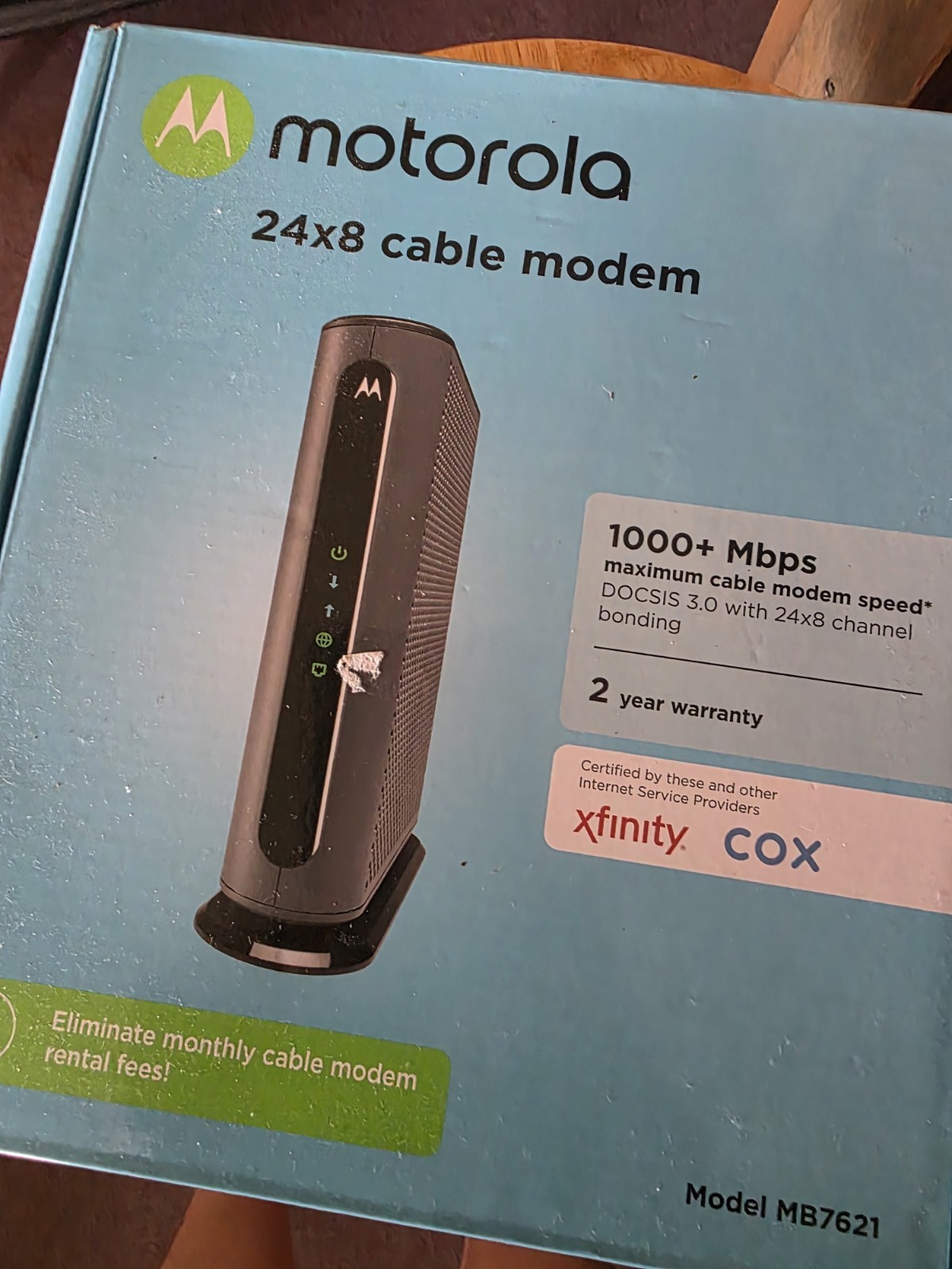 Motorola 24 X 8 Cable Modem 1000+ Mbps Never Used In Opened Box