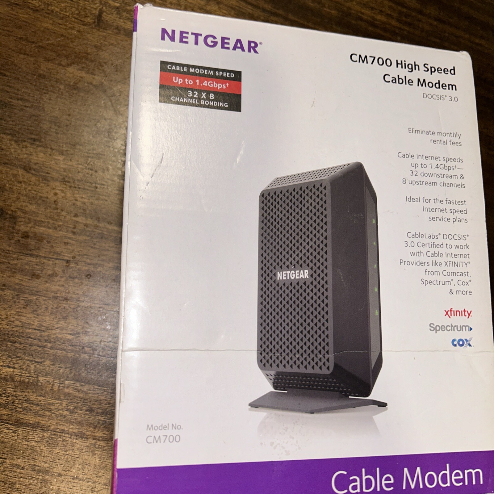 NETGEAR CM700-1AZNAS DOCSIS 3.0 Cable Modem 32×8 Up to 1.4gbps
