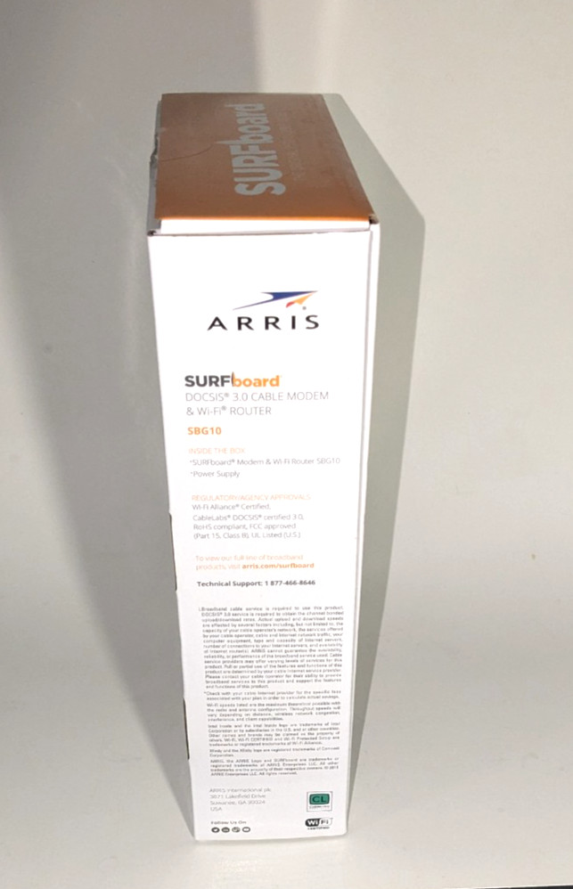 ARRIS Modem SBG10 SURFboard AC1600 Dual-Band Cable Modem Router – Black
