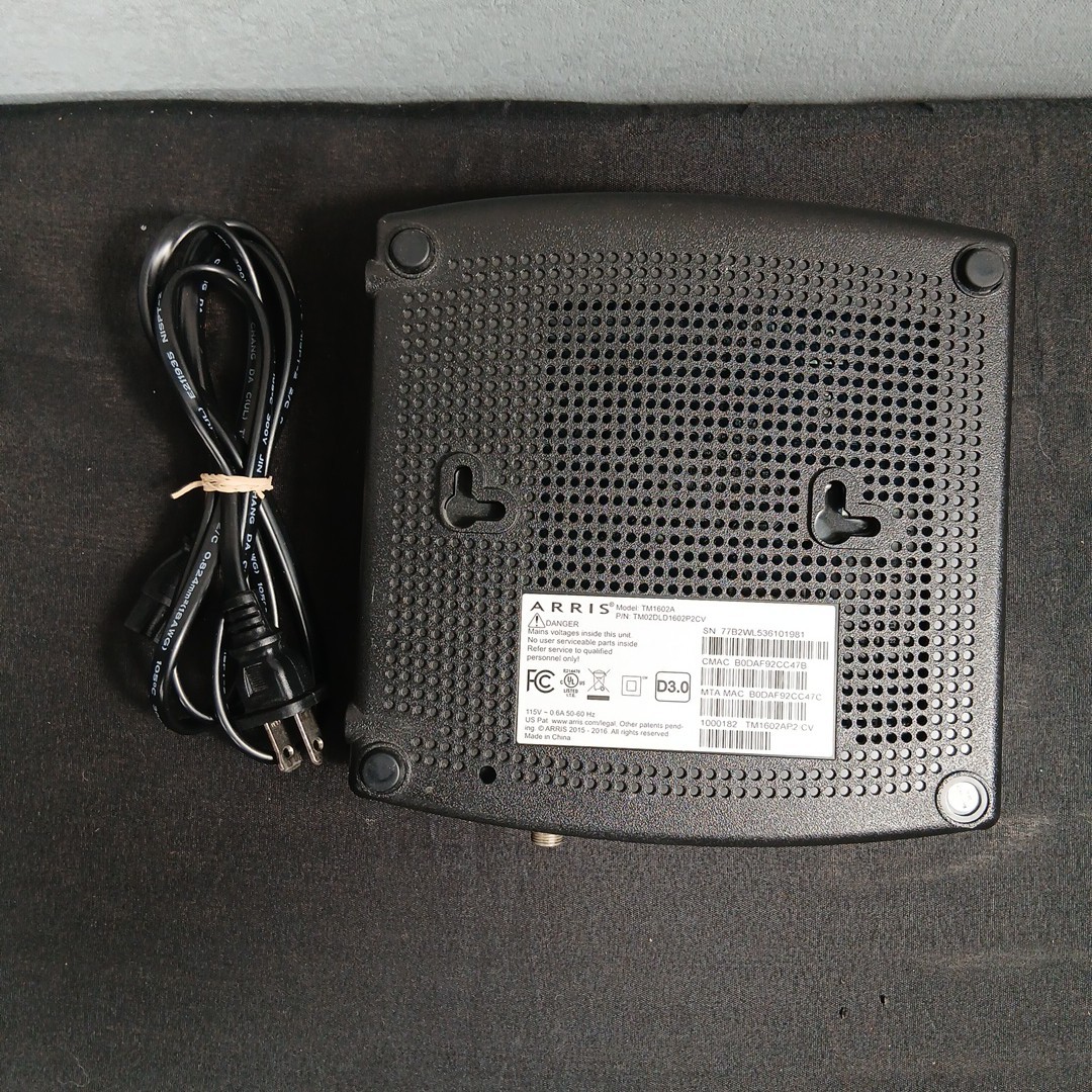 ARRIS TM1602A DOCSIS 3.0 Cable Modem eMTA Voice Optimum Spectrum