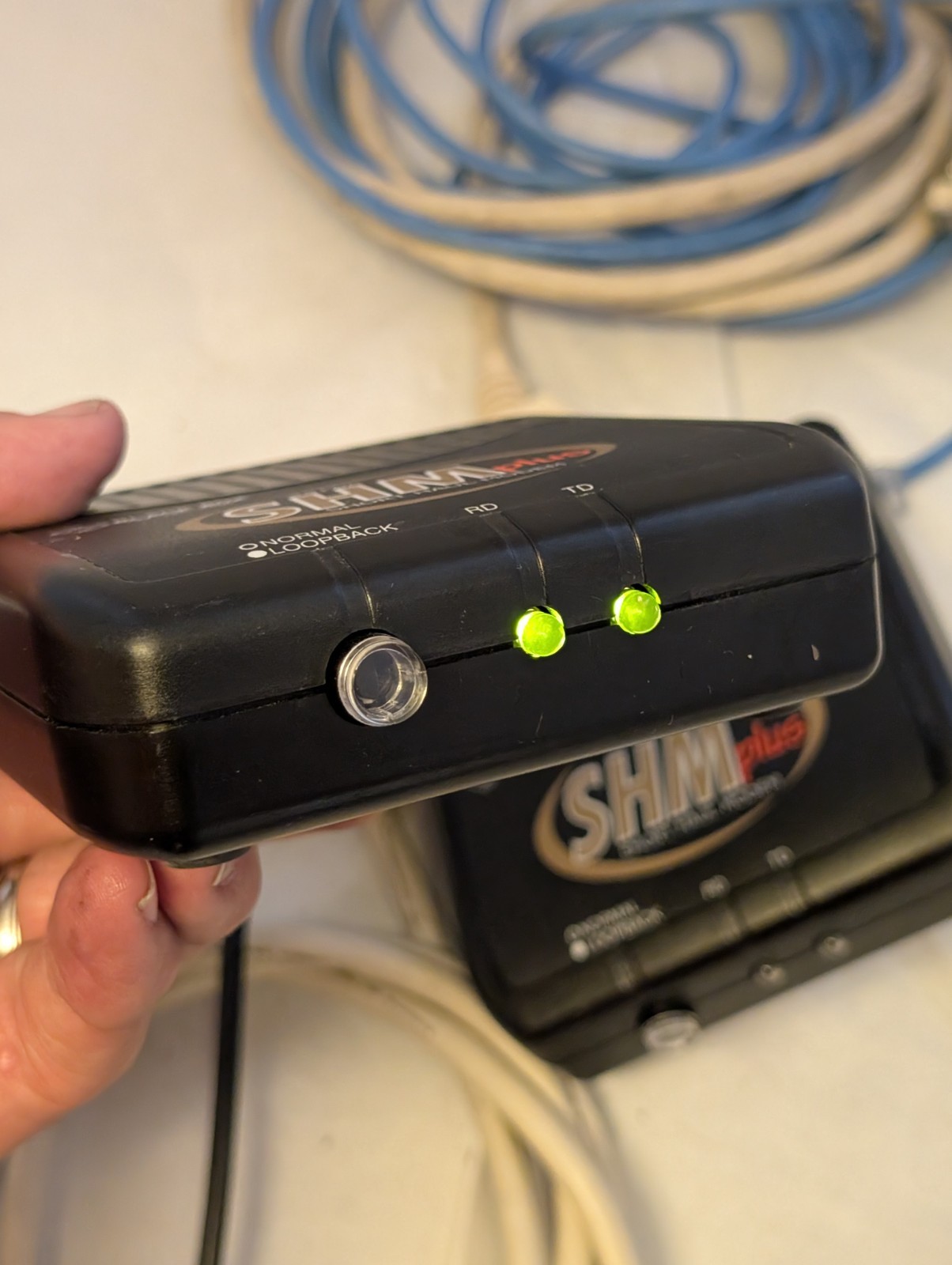 Lot of Two (2) Black Box ME800A-PLUS-R2 Short Haul Modems & 1x Power Supply