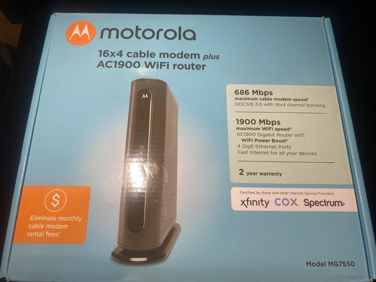 Motorola MG7550 16×4 DOCSIS 3.0 Cable Modem Plus AC1900 WiFi Router Tested