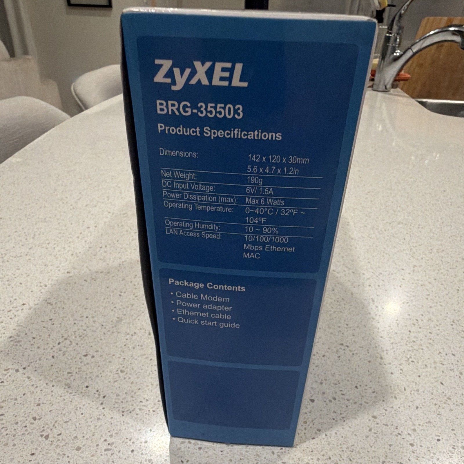 ZyXEL BRG-35503 DOCSIS 3.0 Cable Modem IPv6 Comcast 170 Mbps Black