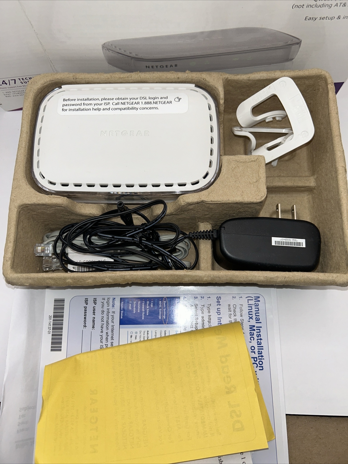 Netgear DSL Broadband , DM111PSP, ADSL2+ Modem Missing CD