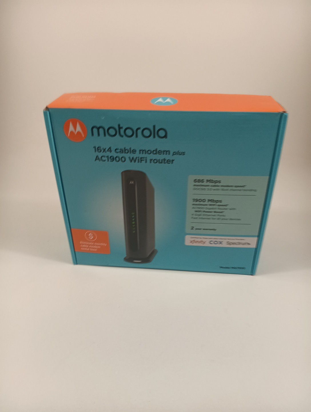 Motorola MG7550 Dual Band AC1900 Cable Modem and Wi-Fi Gigabit Router