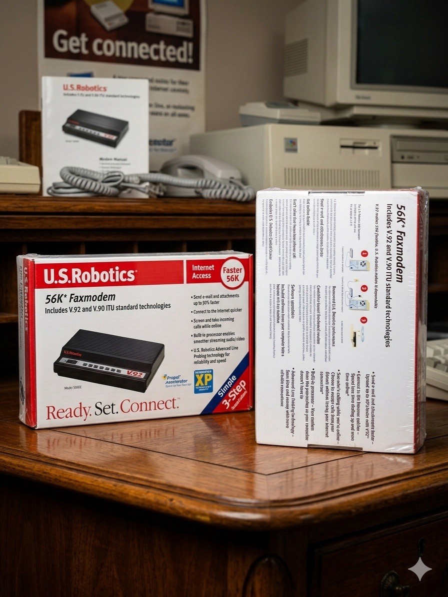 U.S. Robotics 56K Faxmodem Model 5686E V.92 V.90 NEW SEALED IN BOX Vintage NOS