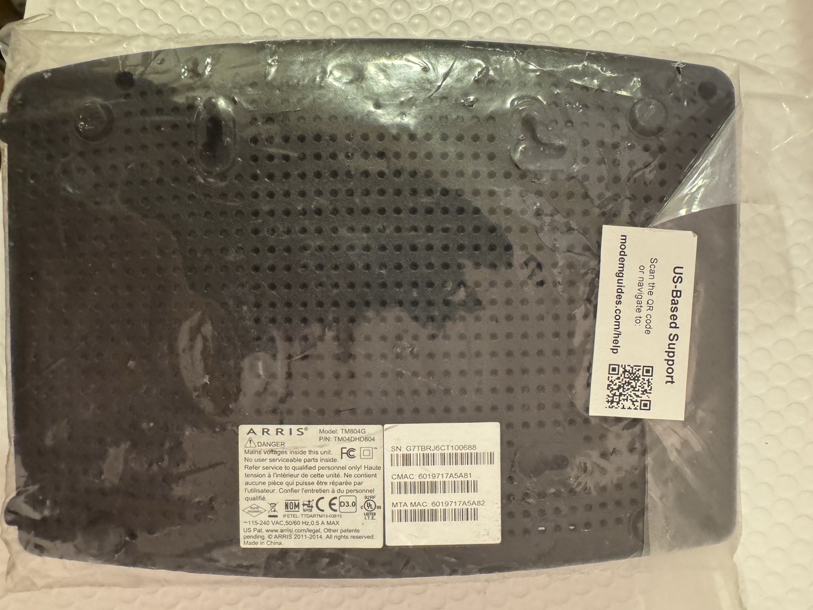 ARRIS TM804G/CT BLACK TELEPHONY MODEM TM804DHD804CT