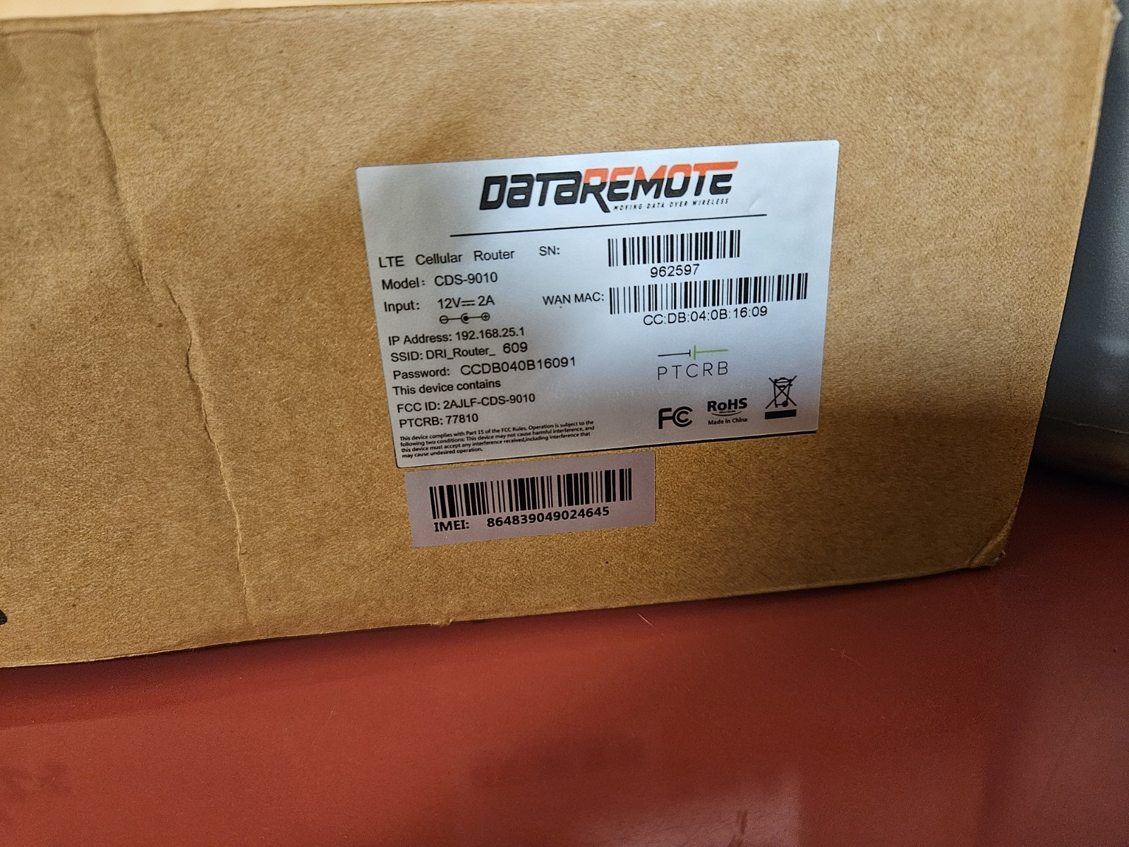AT&T DataRemote Cellular LTE Data Wireless Wi-Fi Router CDS-9010