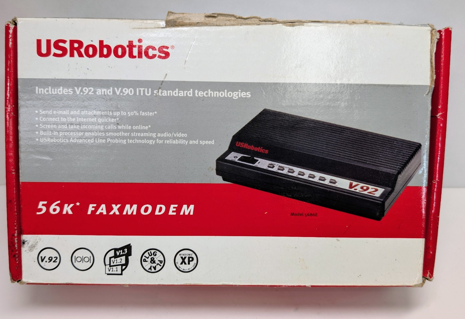 US Robotics 5686G 56K External Fax Modem V.92 Open Box