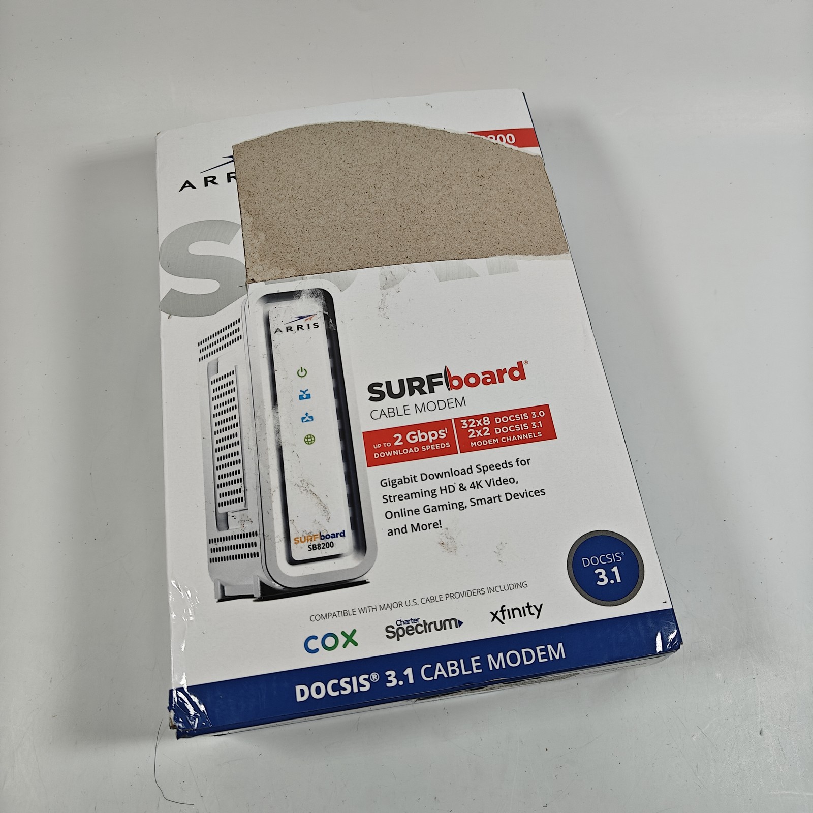 ARRIS (SB8200) – Cable Modem – Fast DOCSIS 3.1 32X8 Gigabit Cable Modem Open Box
