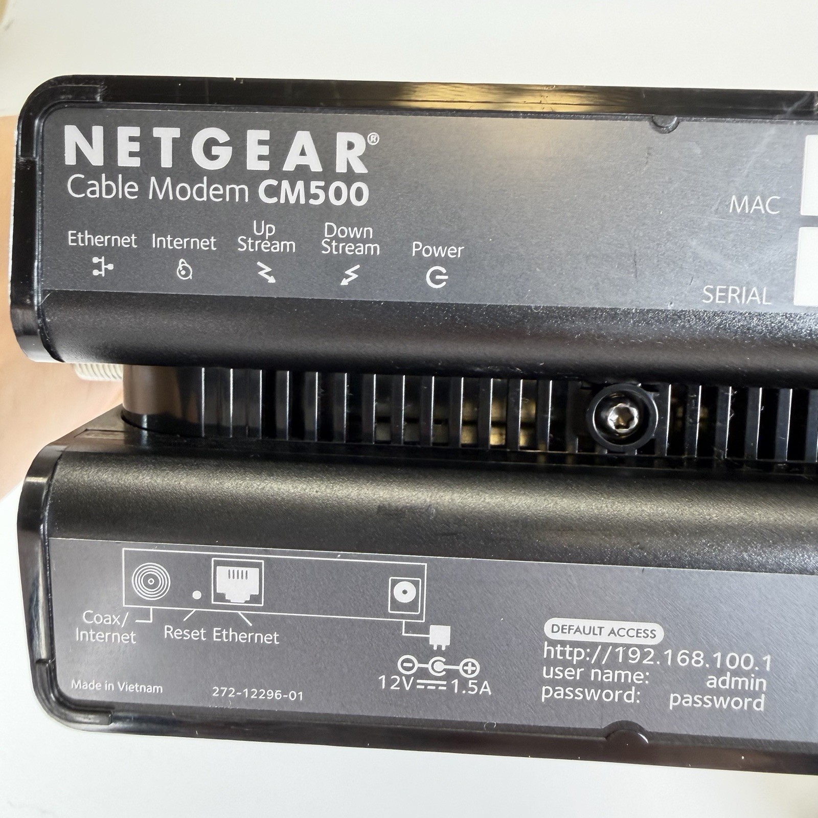 NETGEAR CM500-100NAR DOCSIS 3.0 Cable Modem