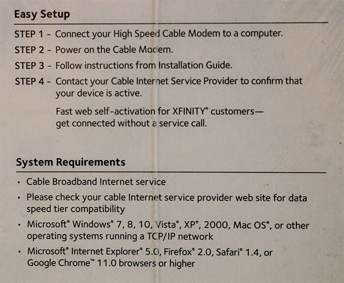 Netgear CM700 High Speed DOCSIS 3.0 Cable Modem New NIB CM700-100NAS