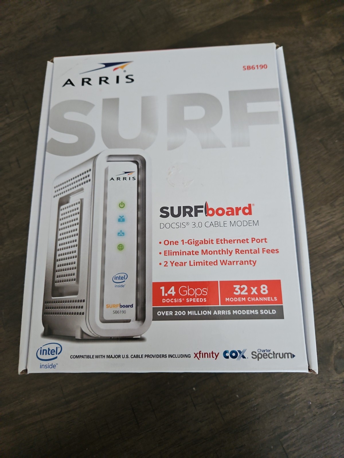 ARRIS SURFboard (32×8) DOCSIS 3.0 Cable Modem (SB6190) +FREE SHIPPING