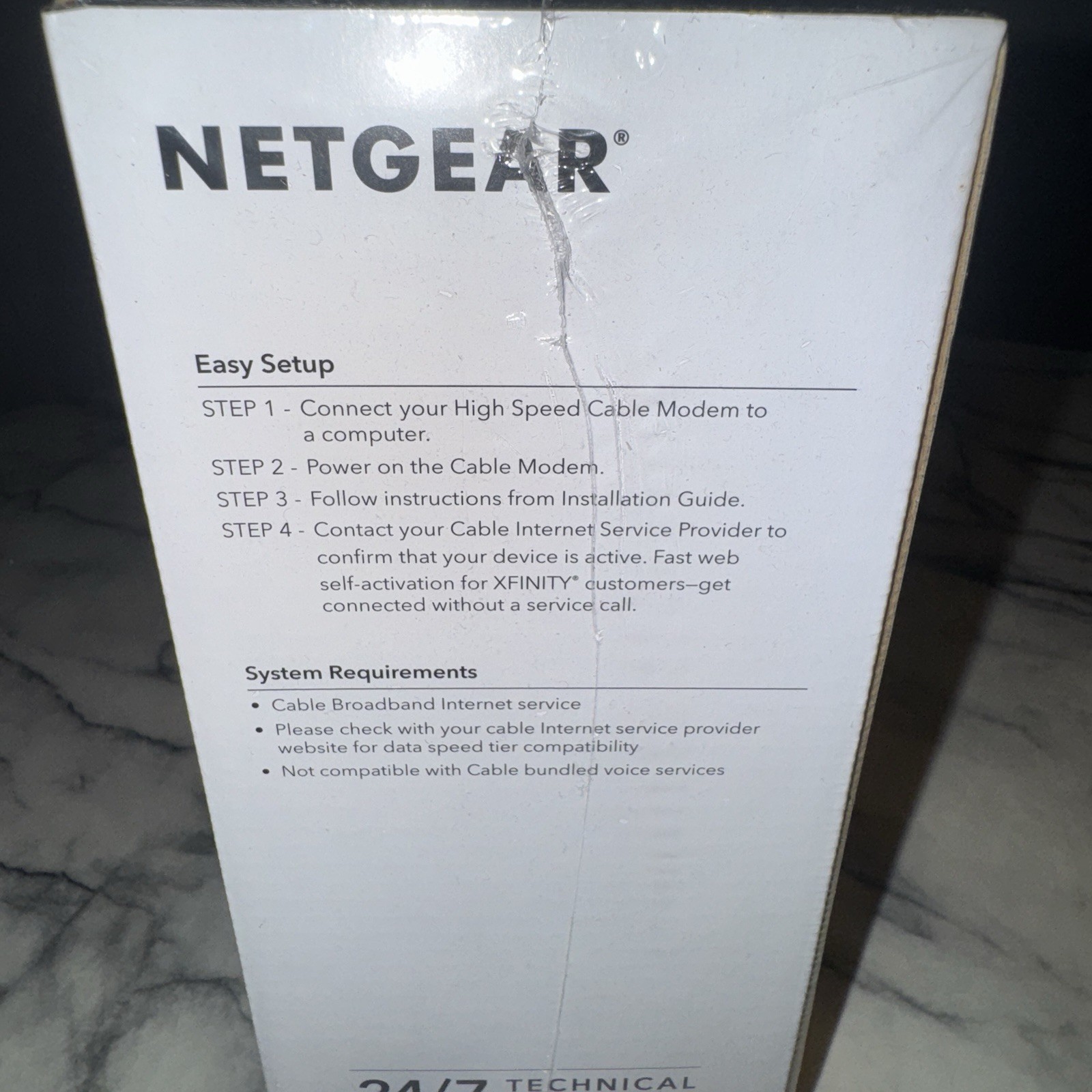NEW SEALED NETGEAR CM500-1AZNAS 16×4 DOCSIS 3.0 Cable Modem Speeds of 686mbps