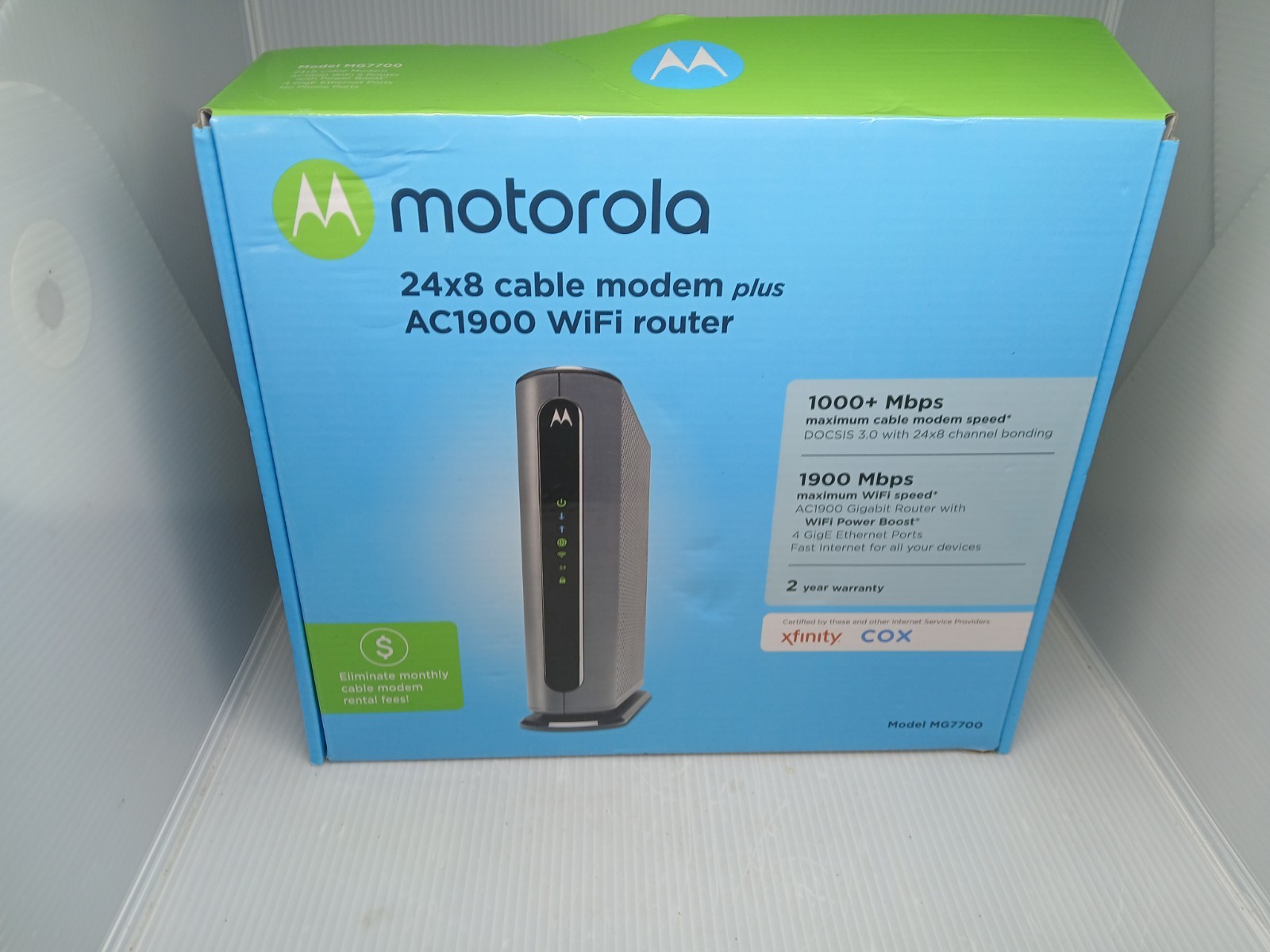 Motorola MG7700 AC1900 Dual-Band DOCSIS 3.0 Cable Modem WiFi Router Tested