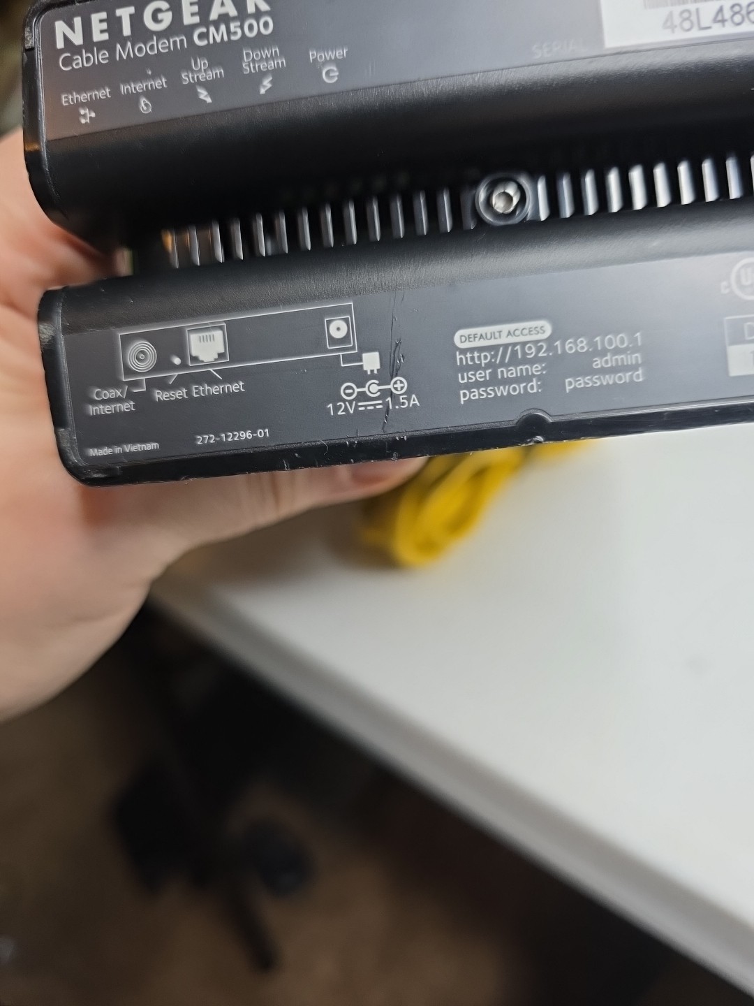 NETGEAR CM500 (CM500100NAS) 680 Mbps – Black – TESTED AND WORKING PWR & LAN INCL