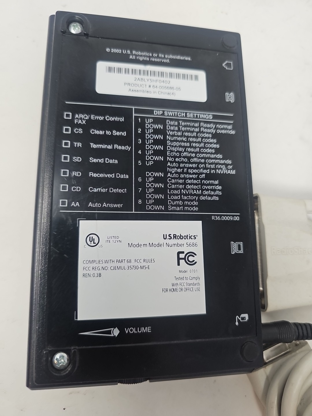 USRobotic 5686 V92 External Faxmodem
