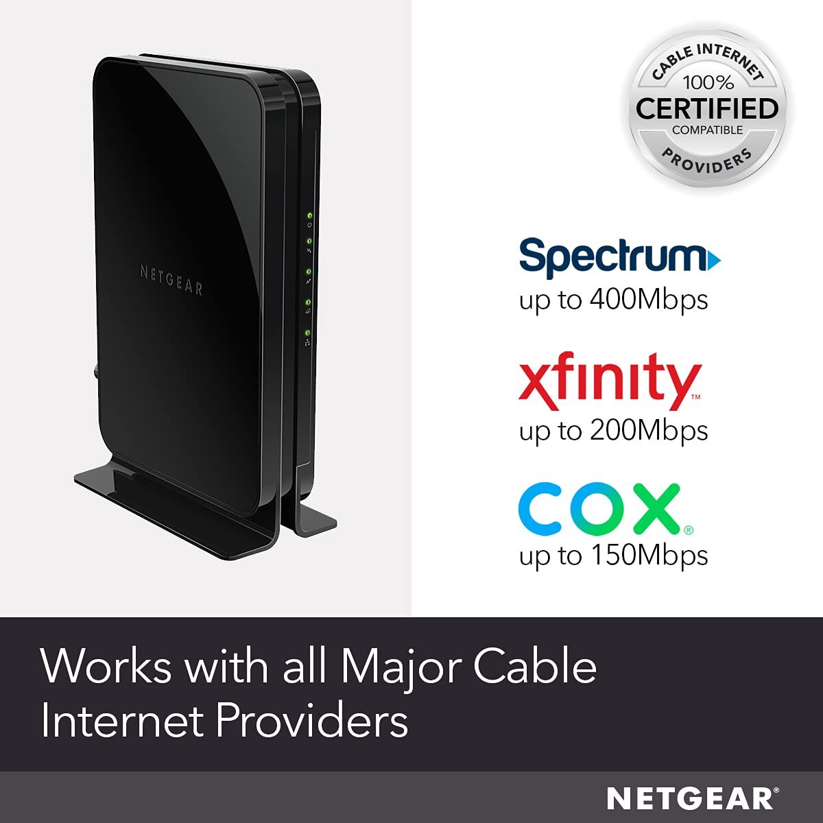 16×4 Cable Modem CM500 High Speed Up to 400Mbps Compatible with Any Router