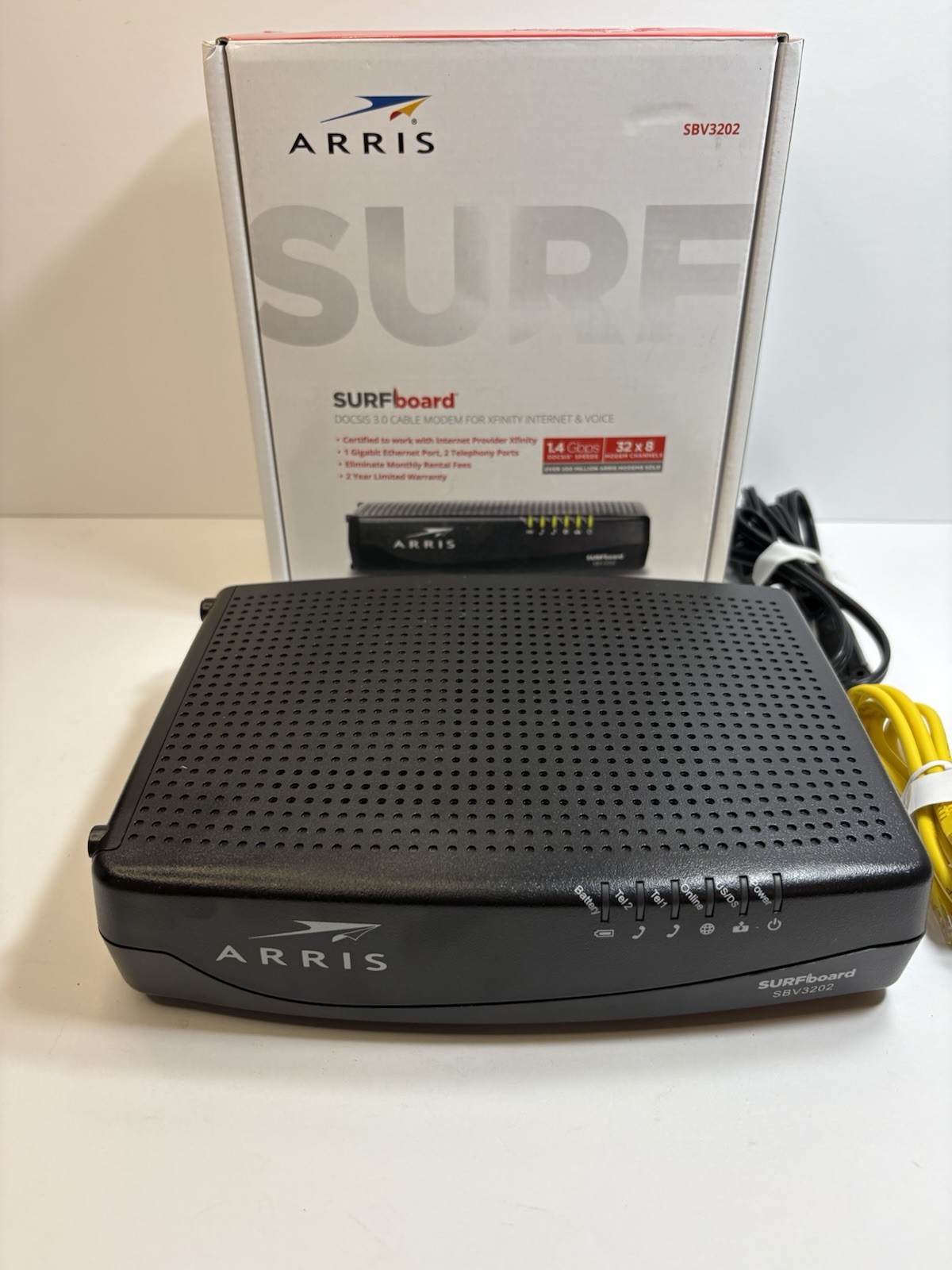 ARRIS SBV3202 Docsis 3.0 Voice Cable Modem – Black