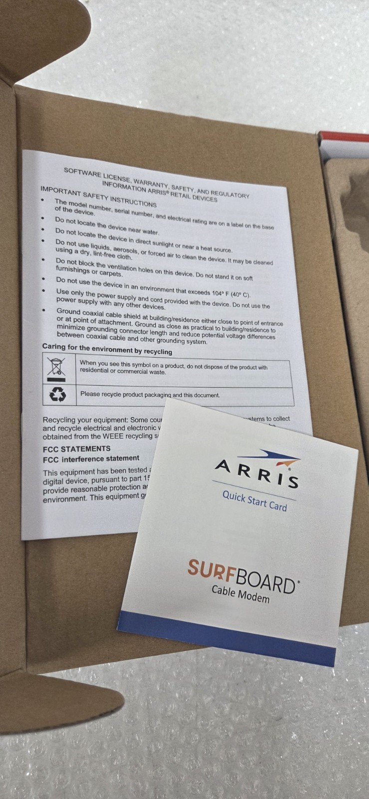 ARRIS SURFboard S33 DOCSIS 3.1 Multi‑Gig Cable Modem | 2.5Gbps + 1Gbps Ethernet
