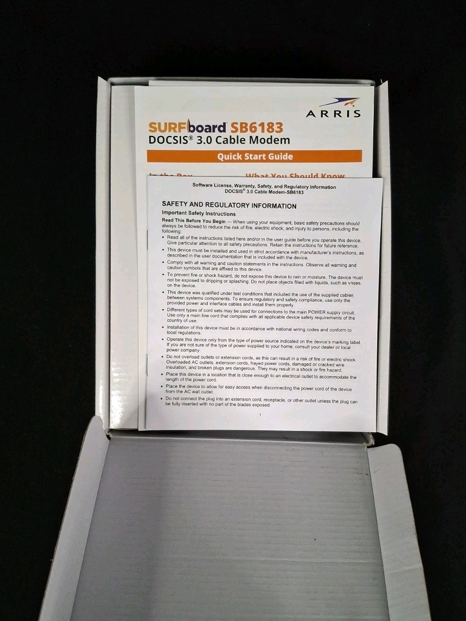 Arris Surfboard SB6183 Cable Modem 686 mbps Internet Xfinity 16×4 Docsis 3.0