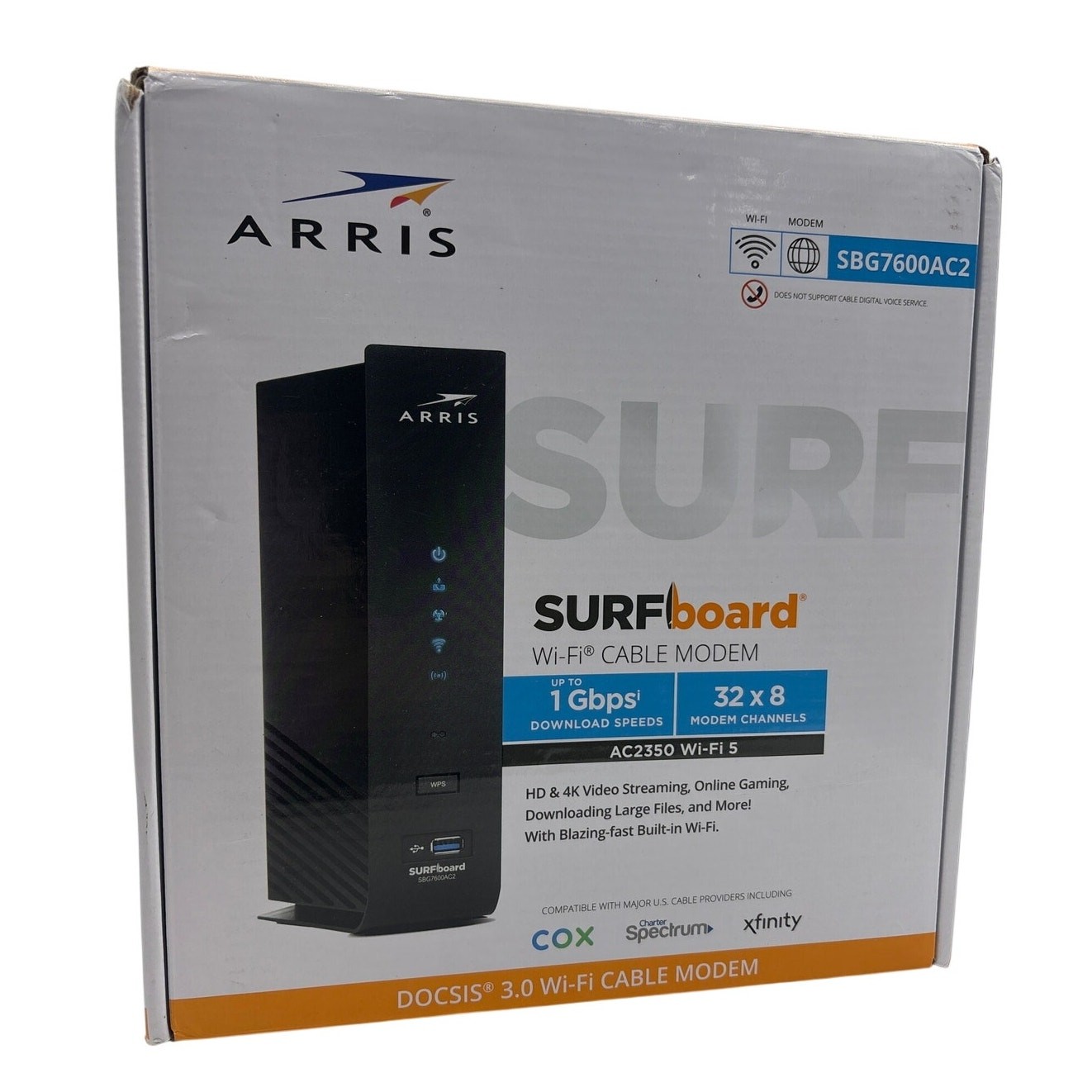 ARRIS SBG7600AC2 Cable Modem Router DOCSIS 3.0 AC2350 WiFi