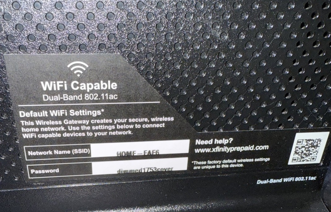 Xfinity Arris TG1682P Prepaid Dual Band Wi-Fi Modem With Power Cords