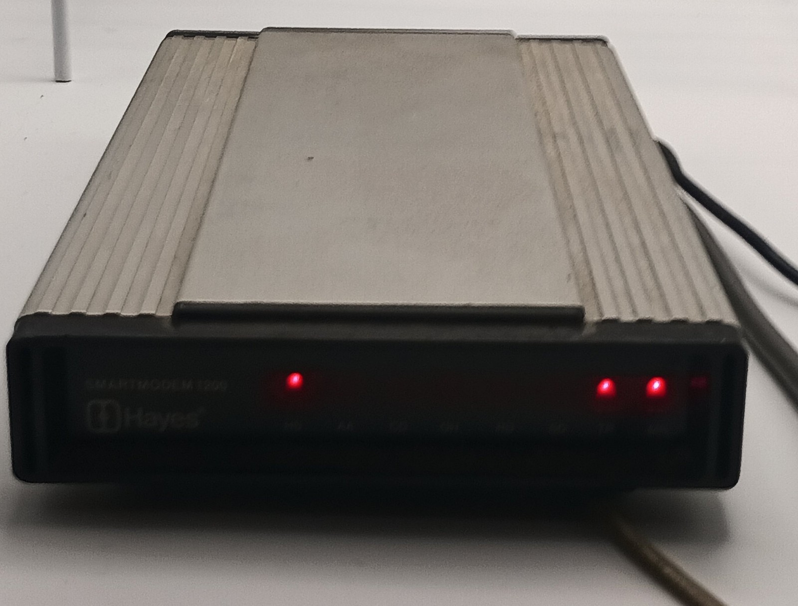 Hayes Smartmodem 1200 Vintage External Modem Silver Black