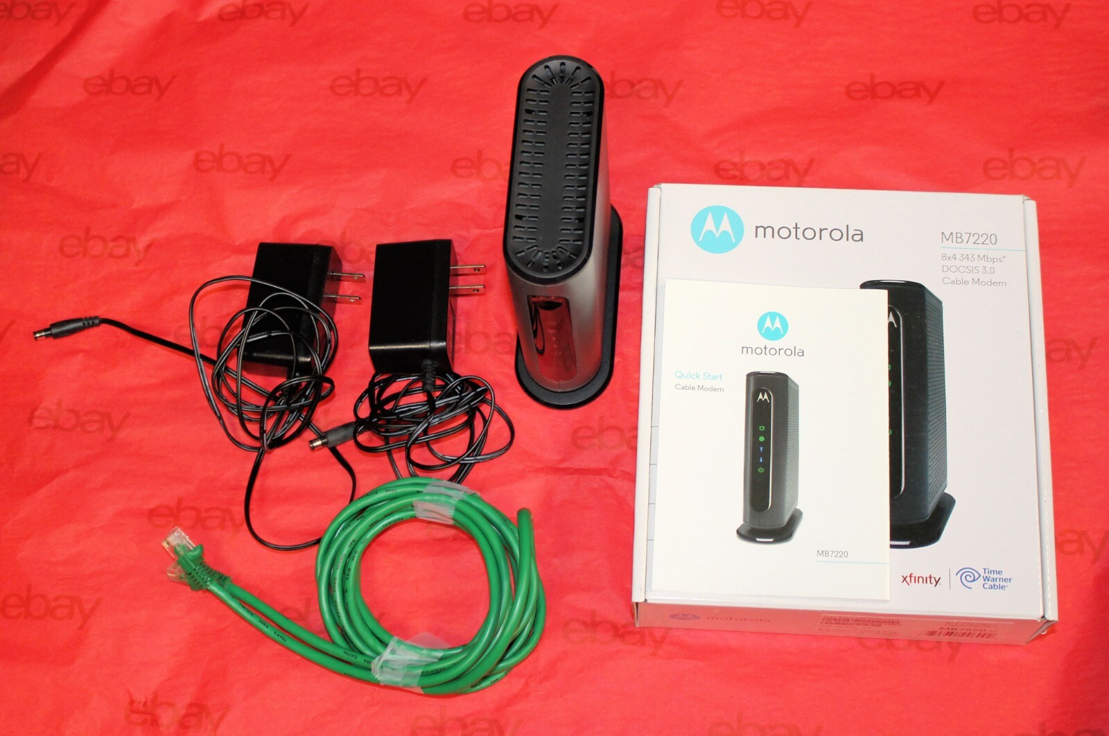 Motorola MB7220 Black 343 Mbps DOCSIS 3.0 8×4 Channel Bonding Cable Modem