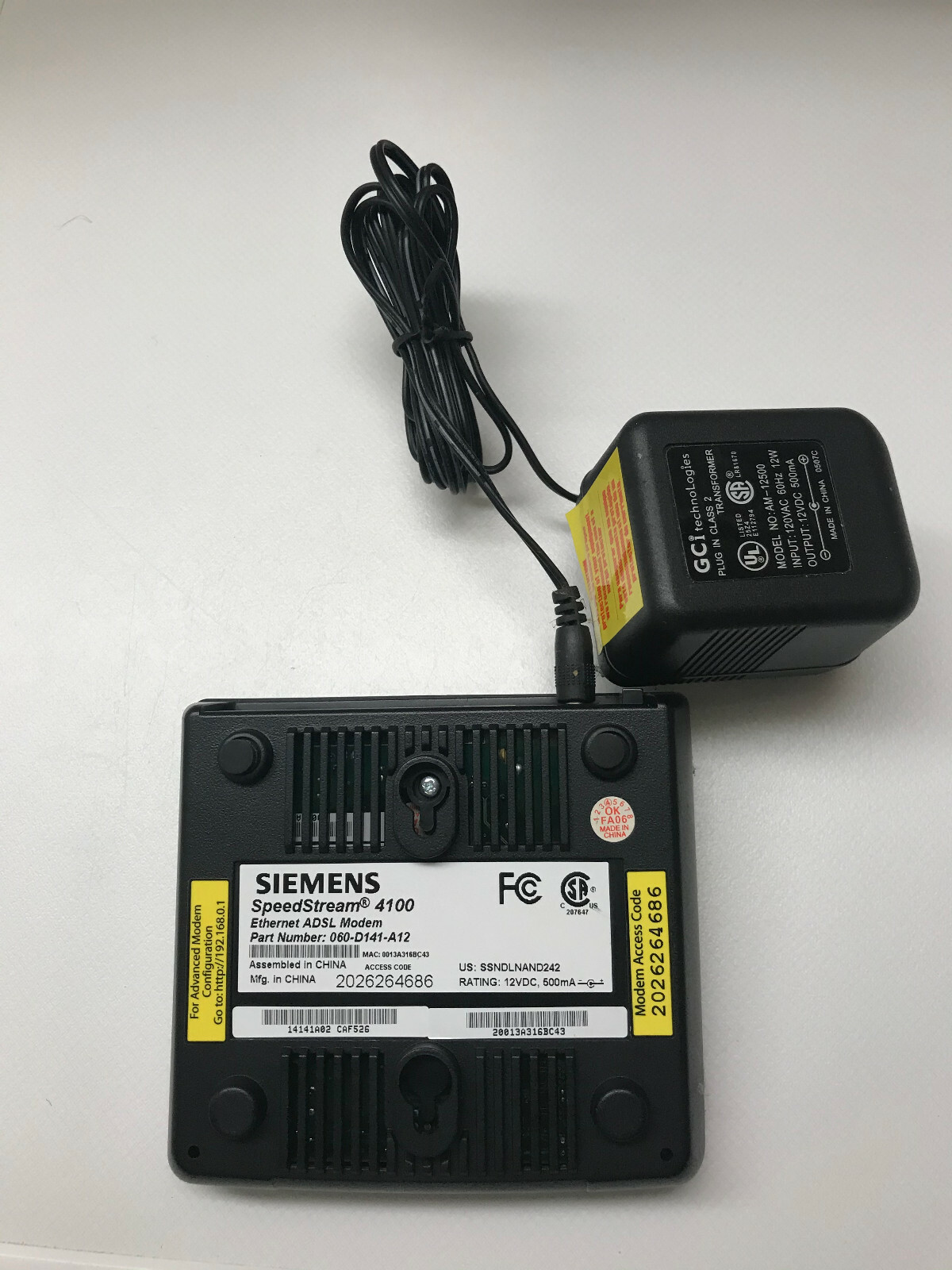 Siemens SpeedStream 4100 ADSL Modem