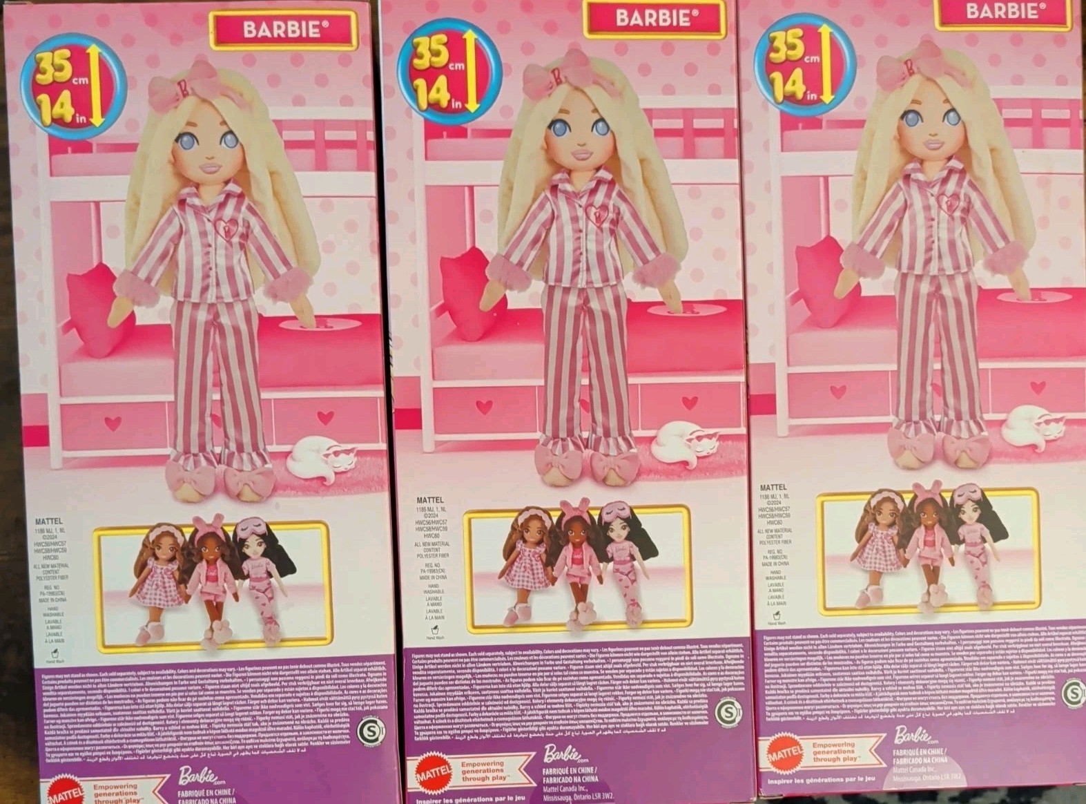 Barbie Sweet Dreams 13.5”Soft Plush Doll. 16.99 for each doll or OBO.