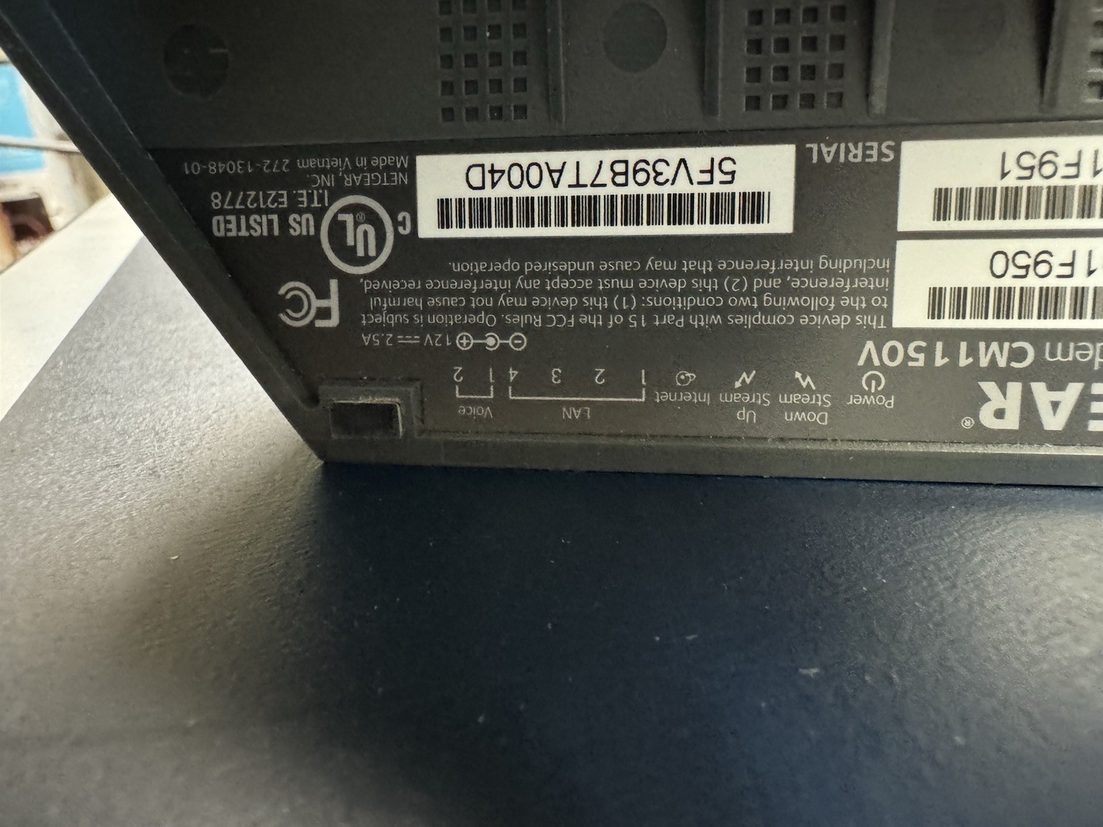 NETGEAR CM1150V Nighthawk Multi-Gig Speed Cable Modem for XFINITY Voice