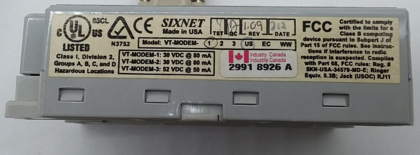 Sixnet VT-MODEM Industrial Modem