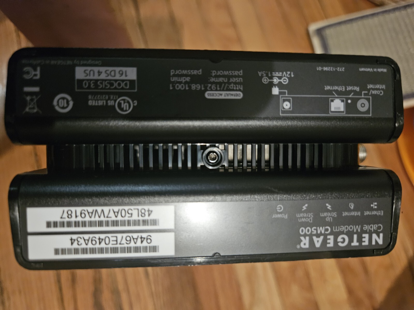 NETGEAR Cm500-1aznas 16×4 DOCSIS 3.0 Cable Modem Max Download Speeds of 686mbps