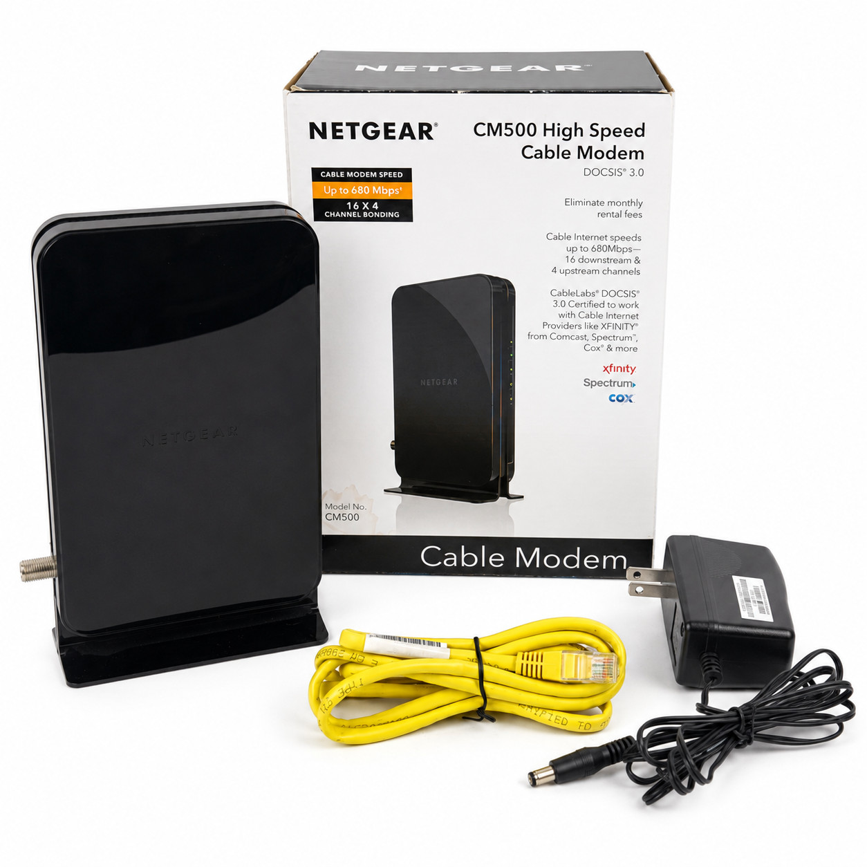 NETGEAR CM500 Cable Modem DOCSIS 3.0 680Mbps Xfinity Spectrum Cox Mediacom