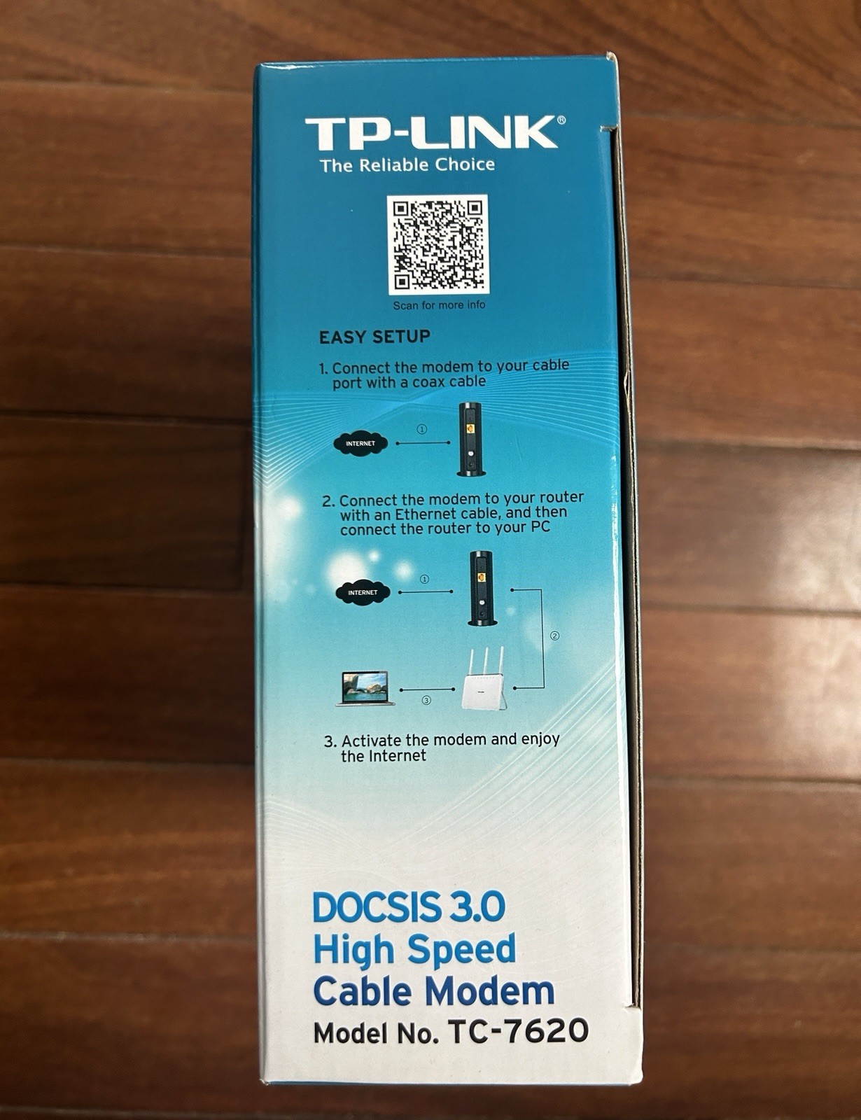 TP-Link TC-7620 DOCSIS 3.0 Cable Modem 680 MBPS New Open Box